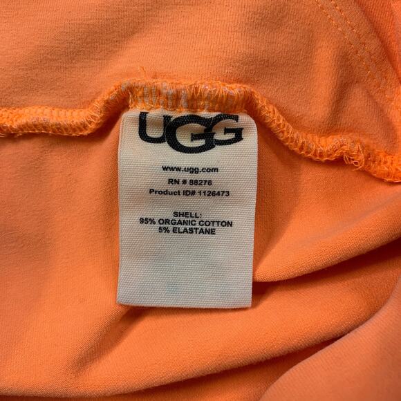 UGG Shorts Womens M Medium Neon Orange Rilynn Biker Organic Cotton Mid Rise - Picture 6 of 11